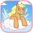 Pony fly in a fantasy world