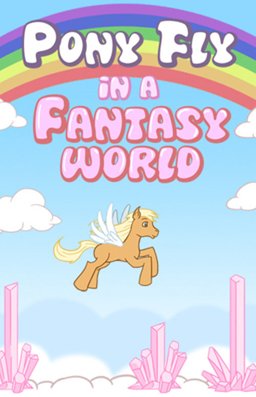 Pony fly in a fantasy world