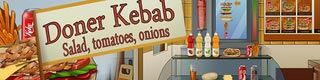 Doner Kebab: Salad, Tomatoes, Onions